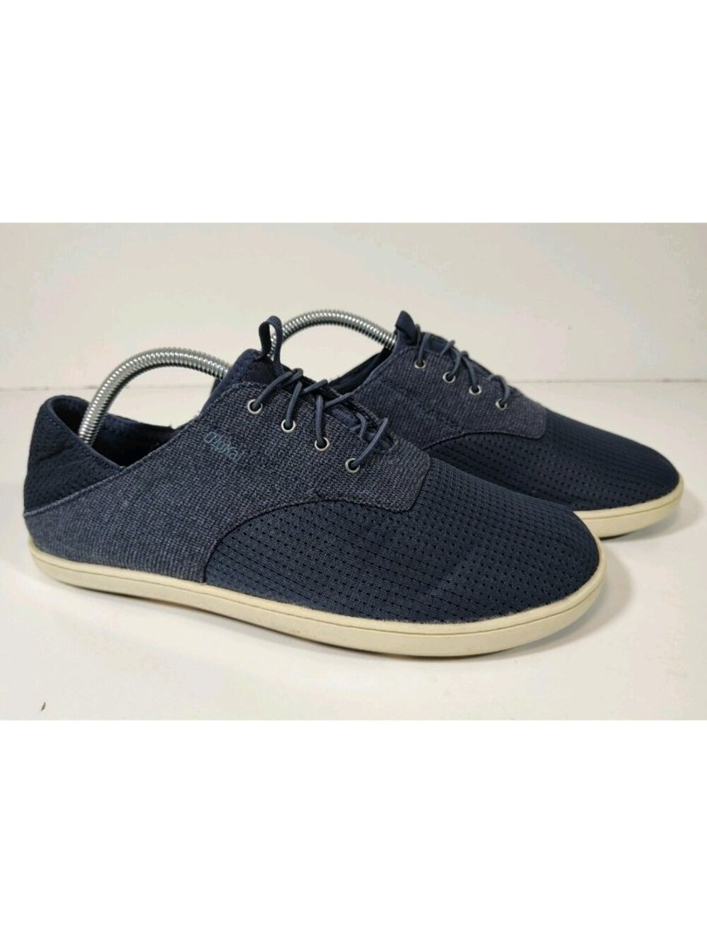 OluKai Nohea Moku Shoes Mens Size 9 Navy Blue Mesh Boat Slip-on 10283-6H6H
